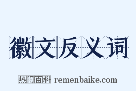 徽文反义词是什么意思的图片